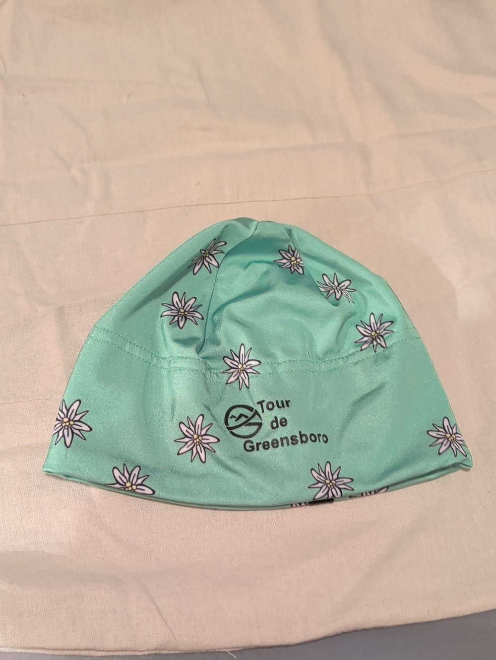 Toko Green Floral Beanie " Tour de Greensboro" Ski Vermont Canada All seasons